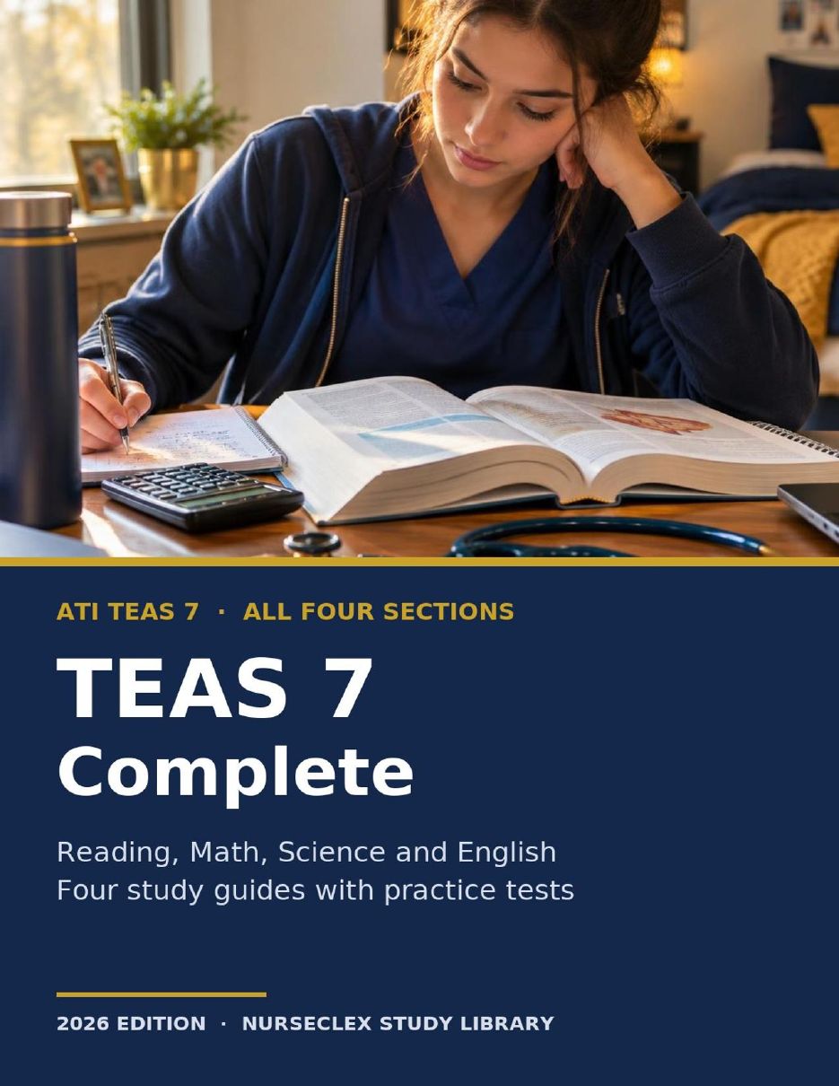 TEAS 7 Complete Study Guide: All Four Sections - Cover